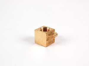ES#2988 - CON 005 - Brass Fitting - 90 Degree - Use to convert a screw-on connection to a push-on vacuum line connection - New South Performance - Audi Volkswagen