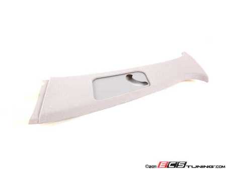 ES#111492 - 51437013937 - "B" Pillar Trim - Upper Left - Hellgrau/Light Gray, located center of vehicle, where upper seat belt mount attaches - Genuine BMW - BMW