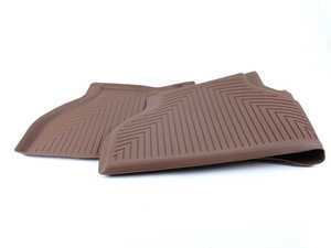 ES#2503916 - 82112211587 - Rubber Rear Floor Mat - Beige - Custom molded to your BMW for ultimate protection - Genuine BMW - BMW