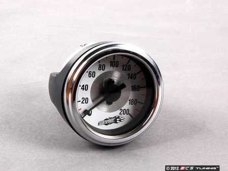 ES#1895419 - 26227 -  200 PSI Single Needle Gauge - Chrome Bezel - Featuring a white illuminated gauge face - Air Lift - Audi BMW Volkswagen
