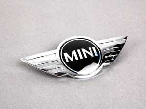 ES#79249 - 51147026184 - MINI Cooper Hood Emblem - Replace that faded or damaged chrome with new - Genuine MINI - MINI