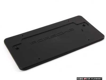 ES#1496210 - 99670110700 - Porsche License Plate Bracket - Attractive slim-line plate bracket keeps your car legal and looking good - Fits front or rear - Genuine Porsche - Porsche