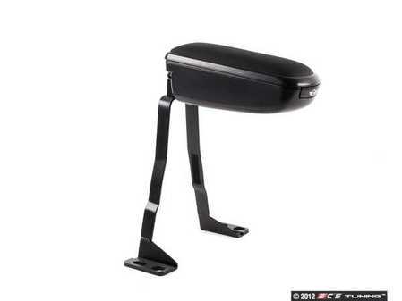 ES#250438 - 52160429935 - FlipTop Center Armrest Console - Black - With rear pivot up lid & storage with leather pad. Also know as the "euro armrest". - Genuine MINI - MINI