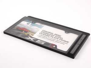 ES#196126 - 82120418627 - License plate frame - Black frame with X5 lettering - Genuine BMW - BMW