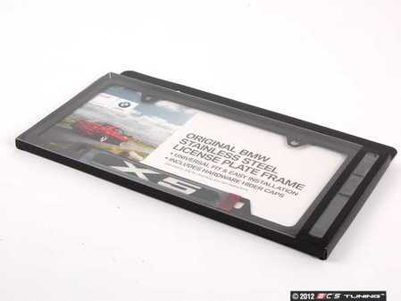 ES#196126 - 82120418627 - License plate frame - Black frame with X5 lettering - Genuine BMW - BMW