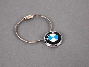 ES#11407 - 80230409883 - BMW Key Chain - (NO LONGER AVAILABLE) - Featuing a stainless cable and BMW roundel - Genuine BMW - 
