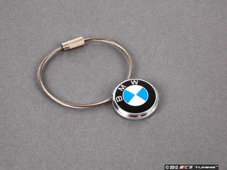 ES#11407 - 80230409883 - BMW Key Chain - (NO LONGER AVAILABLE) - Featuing a stainless cable and BMW roundel - Genuine BMW - 