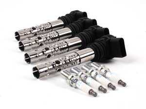 ES#2532251 - 06B905115RKT1 - Ignition Service Kit - Includes four Karlyn coil packs and four NGK platinum spark plugs - Assembled By ECS - Audi