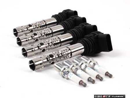ES#2532251 - 06B905115RKT1 - Ignition Service Kit - Includes four Karlyn coil packs and four NGK platinum spark plugs - Assembled By ECS - Audi