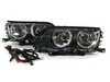ES#2500715 - HBME46HL4DEBW - Sedan Angel Eye Projector Headlight Set - Blackout - (NO LONGER AVAILABLE) - Upgrade your BMW with Angel Eye ambient lighting and improved visibility from euro spec lenses - Depo - 