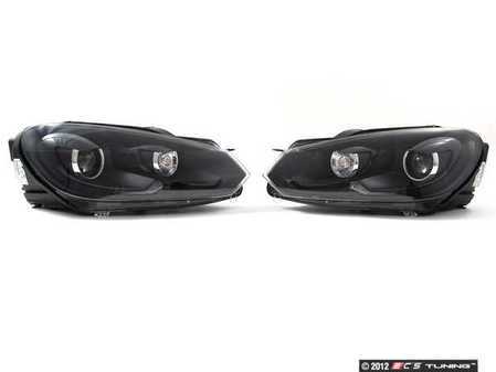 ES#2190098 - 5K19987534D -  European Golf R Black-Out Headlight Set - Perfect upgrade for any existing Xenon ready MK6 - Genuine Volkswagen Audi - Volkswagen