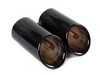 ES#2213709 - 8K0071761A - Black Chrome Exhaust Tips - Set Of Two - Add some style to your factory exhaust with these 65mm black/chrome exhaust tips - Genuine Volkswagen Audi - Audi
