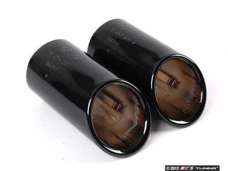 ES#2213709 - 8K0071761A - Black Chrome Exhaust Tips - Set Of Two - Add some style to your factory exhaust with these 65mm black/chrome exhaust tips - Genuine Volkswagen Audi - Audi