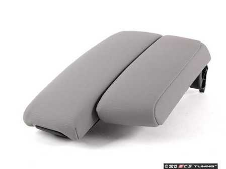 ES#83817 - 51167137570 - Split Center Armrest - Gray Sensatec Leatherette - (NO LONGER AVAILABLE) - Featuring a sliding driver's side armrest - Genuine BMW - 