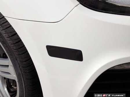 ES#2535639 - GJSMSSMK-AKT - ECS Golf R Smoked Bumper Side Markers - (NO LONGER AVAILABLE) - ECS Tuning's Own Bumper Lenses replace orange reflector on side of the front bumper. Limited lifetime warranty! - ECS - 