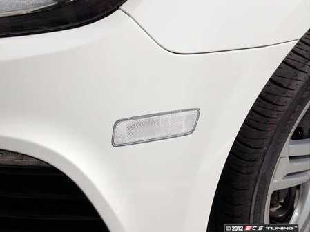 ES#2535653 - GJSMSCLR-AKT - ECS Golf R Clear Bumper Side Markers - ECS Tuning's Own Bumper Lenses replace orange reflector on side of the front bumper. Limited lifetime warranty! - ECS - Volkswagen