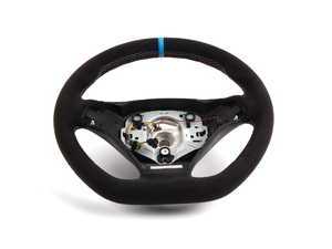 ES#2207064 - 32302212772 - BMW Performance Steering Wheel - With Blue Center Line - Race inspired look and feel straight from the Euro parts bin. Reuses factory sport air bag. Includes ///M Stiching. - Genuine BMW M Performance - BMW