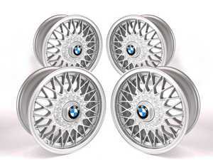 ES#2535450 - 36111179066KT - 15" Style 5 Wheels - Set Of Four - (NO LONGER AVAILABLE) - 15x7 ET24 57.1mm CB, 4x100 bolt pattern - includes center caps. Commonly referred to as "Euro Weaves". - Genuine BMW - 