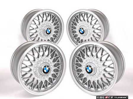 ES#2535450 - 36111179066KT - 15" Style 5 Wheels - Set Of Four - (NO LONGER AVAILABLE) - 15x7 ET24 57.1mm CB, 4x100 bolt pattern - includes center caps. Commonly referred to as "Euro Weaves". - Genuine BMW - 