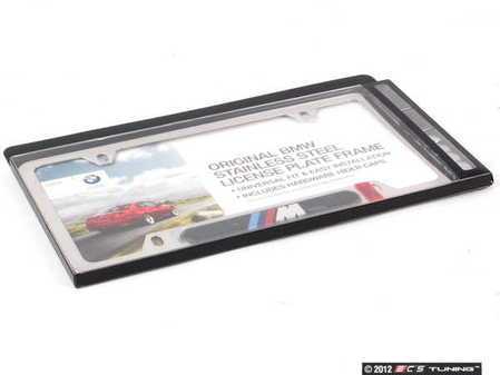 ES#196058 - 82120010405 - "///M" License Plate Frame - Polished - Polished stainless finish with the ///M logo - Genuine BMW - BMW
