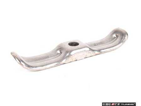 ES#40010 - 18207553607 - Exhaust bracket  - Lower half of the bracket that supports the midpipes between the primary and secondary catalytic converters. - Genuine BMW - BMW