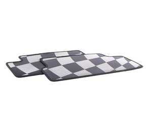 ES#120751 - 51470416181 - John Cooper Works Checkered Floor Mats Rear Set - Priced Each Set - Upgrade you stock floor mats to the JCW version - Genuine MINI - MINI