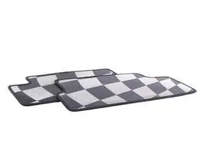 John Cooper Works Checkered Floor Mats Rear Set - Priced Each Set