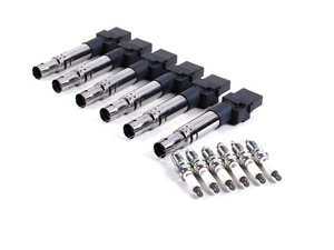 ES#2538703 - 022905715BKT - Ignition Service Kit - Includes six OE spark plugs and coil packs - Genuine Volkswagen Audi - Audi Volkswagen