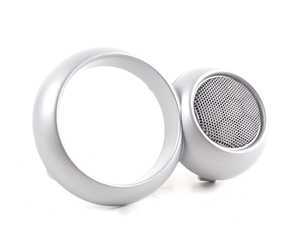 ES#99013 - 51417035375 - Left Cover For Door Opener / Speaker Grille - Silver - Mounts to the speaker and handle surround - Genuine MINI - MINI