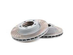 ES#2535370 - 99635140501KT - Front Brake Rotors - Pair 12.51" (318mm) - Directional front axle fitment - Both left and right - Sebro - Porsche