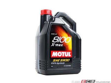 ES#261387 - 841451 - 8100 X-Max (5w-30) - 5 Liter (NO LONGER AVAILABLE) - Ester (Group V) based engine oil, offering the best wear protection possible.  Also ester based oils offer a higher level of engine cleaning. - Motul - 