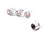 ES#64265 - 36110429652 - MINI "Cooper S" Logo Valve Stem Caps Set - Priced As Set - Get the "S" look in red color scheme - Genuine MINI - MINI