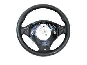 ES#53778 - 32342229102 - M Sport Steering Wheel - With Multifunction Controls for radio without telephone - Black leather with black trim - Genuine BMW - BMW