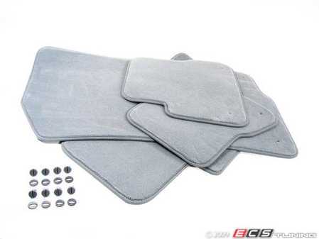 ES#122443 - 51477007314 - Carpeted Floor Mat Set - Gray - Complete set of four without BMW heel pad - Genuine BMW - BMW