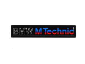 ES#77758 - 51132251378 - BMW M Technic Emblem - Priced Each - (NO LONGER AVAILABLE) - European door moulding emblem, - Genuine BMW - 