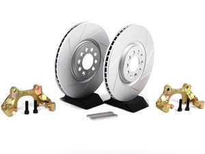 ES#473 - MK3TTBBKNP-S - ECS Big Brake Kit - Includes 312mm Slotted Rotors - (NO LONGER AVAILABLE) - Easy way to improve braking while keeping stock calipers. Features ECS GEOMET brake rotors. - ECS - 
