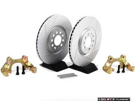 ES#473 - MK3TTBBKNP-S - ECS Big Brake Kit - Includes 312mm Slotted Rotors - (NO LONGER AVAILABLE) - Easy way to improve braking while keeping stock calipers. Features ECS GEOMET brake rotors. - ECS - 
