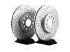 ES#8708 - 1K0698000 - Front Big Brake Kit - Cross Drilled & Slotted GEOMET Rotors (312x25) - Upgrade from 288mm to 312mm rotors. Reuses factory calipers, pads, and hardware! - Assembled By ECS - Volkswagen