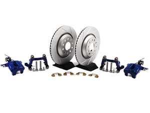 ES#1832115 - MK5R32REAR -  Rear Big Brake Kit - Slotted rotors (310x22) - (NO LONGER AVAILABLE) - Upgrade your stopping power to the MK5 R32 setup! Includes ECS GEOMET rotors. - Assembled By ECS - 