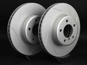ES#2193001 - 6763824SLGMTLRA - Front Slotted Brake Rotors - Pair (348x30) - (NO LONGER AVAILABLE) - Featuring GEOMET protective coating - ECS - 