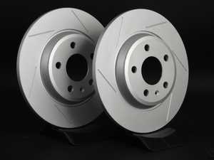ES#2189936 - 8K0601BSLGMTLRA -  Rear Slotted Brake Rotors - Pair (300x12) - (NO LONGER AVAILABLE) - Featuring GEOMET protective coating. - ECS - 