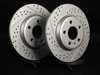 ES#2189935 - 8K0601BXSGMTLRA -  Rear Cross Drilled & Slotted Brake Rotors - Pair (300x12) - (NO LONGER AVAILABLE) - Featuring GEOMET protective coating. - ECS - Audi