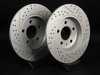 ES#2189935 - 8K0601BXSGMTLRA -  Rear Cross Drilled & Slotted Brake Rotors - Pair (300x12) - (NO LONGER AVAILABLE) - Featuring GEOMET protective coating. - ECS - Audi