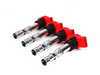 ES#2538552 - 06C905115MKT - Ignition Service Kit - Includes four OE red coil packs and four OE spark plugs - Genuine Volkswagen Audi - Volkswagen