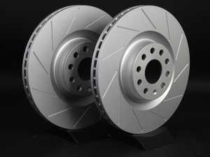 ES#2189810 - 1K0615301MKT5 -  Front Slotted Brake Rotors - Pair (345x30) - (NO LONGER AVAILABLE) - Featuring GEOMET protective coating. - ECS - 