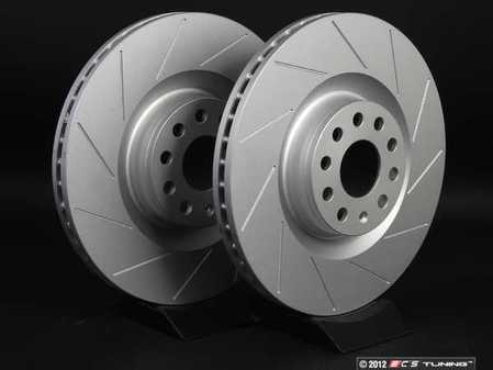 ES#2189810 - 1K0615301MKT5 -  Front Slotted Brake Rotors - Pair (345x30) - (NO LONGER AVAILABLE) - Featuring GEOMET protective coating. - ECS - 