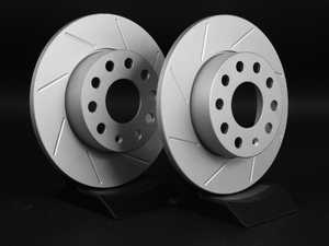 ES#2167524 - 1K0615601LSKT -  Rear Slotted Brake Rotors - Pair (260x12) - (NO LONGER AVAILABLE) - Featuring GEOMET protective coating. - ECS - 