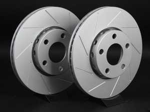ES#2189795 - 8E0615301QKT8 -  Front Slotted Brake Rotors - Pair (288x25) - (NO LONGER AVAILABLE) - Featuring GEOMET protective coating - ECS - 