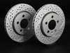 ES#2167518 - 8N0615601BKT5 -  Rear Cross Drilled & Slotted Brake Rotors - Pair (256x22) - (NO LONGER AVAILABLE) - Featuring GEOMET  protective coating. - ECS - Audi Volkswagen