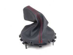 ES#82474 - 51166966468 - Manual Transmission Shifter Boot Leatherette JCW GP - Red/Black - Red seamed black shifter boot - Genuine MINI - MINI